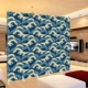 Kanagawa sóng bản đồ phong cách Nhật Bản vách ngăn màn hình thời trang phòng khách cửa ra vào Nhà hàng cà phê YY neo - Màn hình / Cửa sổ