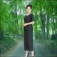Xiangyun sợi phụ nữ áo sơ mi lụa mẹ mùa hè crepe rùa lụa lụa rộng chân phù hợp với tuổi trung niên - Cộng với kích thước quần áo Cộng với kích thước quần áo