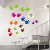 Клейкий детский милый отпечаток рук для детского сада, наклейка на стену