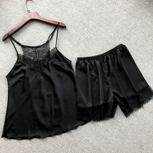 Сексуальное прозрачное нижнее белье, шелковая пижама, комплект, шорты, эффект подтяжки