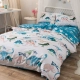 Monafi dễ thương phim hoạt hình khủng long cotton in trẻ em giường ba mảnh đặt 1.2 m 1.5 m quilt cover sheets