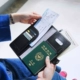 Độc quyền Hàn Quốc tính PU giả da du lịch hộ chiếu giữ hộ chiếu dài người đàn ông và phụ nữ chống degaussing giấy chứng nhận gói