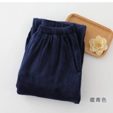 Японские демисезонные бархатные фланелевые утепленные штаны для влюбленных подходит для мужчин и женщин для отдыха, оверсайз