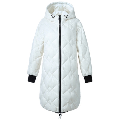 Daxi tự chế bốn màu zero-áp lực đôi tay áo màu trắng vịt xuống ấm áp ấm áp ánh sáng xuống áo khoác nữ phần dài