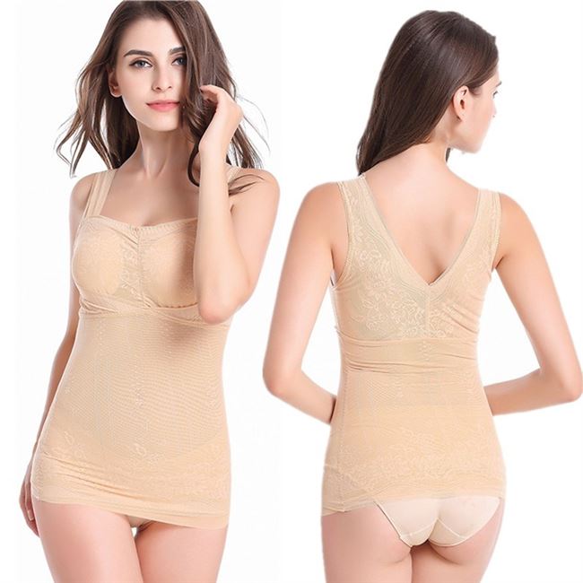 Cơ thể điêu khắc bụng corset eo không dấu corset mùa hè mỏng ràng buộc mỏng cơ thể áo ngực bọc ngực phụ nữ đồ lót cơ thể vest - Siêu mỏng