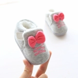 Зимняя детская удерживающая тепло нескользящая обувь для девочек для раннего возраста, 1 лет, мягкая подошва, 0-12 мес.