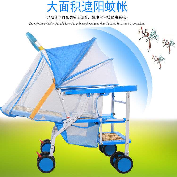 Xe đẩy em bé có thể được gấp vào mùa hè, xe đẩy mây mây, xe đẩy có thể được sử dụng để nằm BB xe đẩy trẻ em - Con lăn trượt patinet / trẻ em