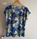 Kích thước lớn sữa lụa của phụ nữ chất béo MM mùa hè lỏng trung niên bat tay áo cổ tròn T-Shirt áo kiểu tuổi 60 Phụ nữ cao cấp
