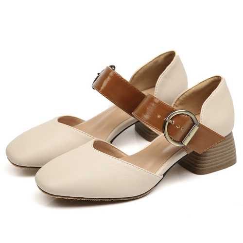 2018 New Maryzhen Средние каблуки сандалии корейская студенческая площадь