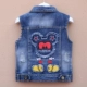 Quần áo trẻ em Hàn Quốc cho bé trai mùa xuân và mùa thu áo khoác denim nữ áo vest bé gái vest trẻ em 0-1-2-3-4 tuổi - Áo ghi lê