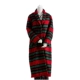 Áo len mùa thu retro ấm áp của phụ nữ Lorna sọc đơn màu dài 茧 áo len lông cừu - Áo khoác dài
