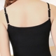 Camisole nữ đoạn ngắn chạm đáy mùa hè phương thức trắng chuyên nghiệp phụ nữ bên trong mặc một chiếc áo mỏng màu đen hàng đầu - Áo ba lỗ áo len sát nách Áo ba lỗ