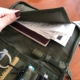 Nhật bản tạp chí quân xanh đa chức năng xách tay hộ chiếu gói có thể được chéo chéo tài liệu gói dài tài liệu thư mục tay tài khoản gói túi đựng giấy tờ xe máy Túi thông tin xác thực