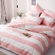Ins Bắc Âu tối giản sọc bốn mảnh cotton cotton giường quilt chăn ký túc xá giường đơn ba mảnh - Bộ đồ giường bốn mảnh