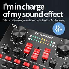 k歌/直播声卡套装 v8s live sound card mobile