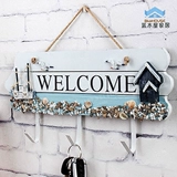 Добро пожаловать в дверь дома ресторан на стенах, декоративная тема морской темы средиземноморского стиля