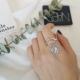 S925 sterling bạc ngón tay nhẫn nhẫn nữ trộn thủy triều hipster đơn giản chuỗi retro nhẫn sinh nhật món quà trang sức Hàn Quốc nhẫn kim tiền Nhẫn