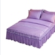 Mùa xuân và mùa hè ren màu rắn giường váy loại bốn mảnh bộ 1.5m1.8m2 mét giường đặt nhóm giường bao gồm các mô hình bông quilt cover 2.0 Bộ đồ giường bốn mảnh
