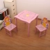 Phim hoạt hình trẻ em bàn và ghế viết bàn gỗ rắn mẫu giáo trẻ em học bàn trẻ em bàn vuông và ghế - Phòng trẻ em / Bàn ghế