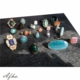 C8 vintage Hoa Kỳ đã mang về chiếc nhẫn cổ nhẫn Buddite tự nhiên lapis lazuli đá quý khăn lụa khóa mồ côi nhẫn cặp bạc Nhẫn