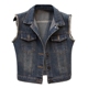 2018 mùa xuân và mùa hè Hàn Quốc phiên bản của kích thước lớn không tay denim vest nữ sinh viên vest lỏng đoạn ngắn denim vest vest áo phao nữ dáng ngắn hàn quốc Áo vest