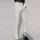 Phần mỏng Hàn Quốc phiên bản cao cấp khâu chặt chẽ pu quần da của nam giới đại học thợ làm ca sĩ hiệu suất làm việc quần áo trắng Quần da