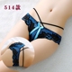 Sexy ren trong suốt thong ladies thắt lưng thấp tie màu rắn 裆 bông đồ lót hoa hollow bow T quần quanlotnamsexy G-string