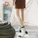 Mùa thu và mùa đông mới ống linh tinh Nhật Bản trong ống vớ nữ Màu sắc tương phản tiếp theo là đường kẻ dày theo phong cách Harajuku trong vớ nữ vớ cotton thủy triều