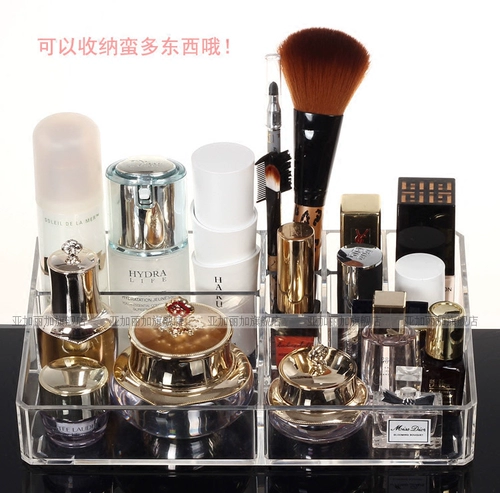 Косметическая коробка для хранения, кисть для ухода за кожей, помада, база под макияж, пластиковая коробка для косметики, туалетный столик, популярно в интернете