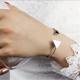 Vòng đeo tay nữ Hàn Quốc phiên bản của cá tính đơn giản rose gold letter bracelet món quà sinh đôi vài mở bracelet 闺 đồ trang sức bí mật vòng ngọc bích Vòng đeo tay Clasp