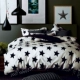 Đơn giản cotton màu đen và trắng bốn mảnh bông kẻ sọc stars sọc cá tính sheets quilt cover giường bộ 4 mùa xuân và mùa hè