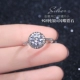 Nhẫn bạc sterling 1 cara mô phỏng nhẫn nữ kim cương nhẫn cưới zircon micro-set Nhật Bản và Hàn Quốc đơn giản hipster quà tặng cá tính nhẫn nam vàng 18k Nhẫn