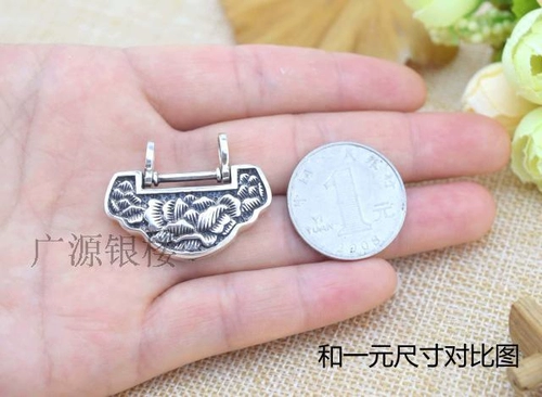 Ретро ожерелье, короткий чокер, цепочка до ключиц, серебро 925 пробы, замок долголетия, подарок на день рождения