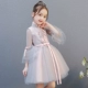 Trung quốc phong cách baby girl wedding puff sợi trẻ em sinh nhật ăn mặc công chúa váy hoa cô gái váy đàn piano trang phục set vest gile bé trai hàng cao cấp Váy trẻ em