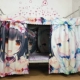Sinh viên ký túc xá giường rèm cửa dưới ban công anime nam giới và phụ nữ phòng ngủ trên vải bóng râm muỗi net giường đơn ký túc xá tạo tác giường 幔