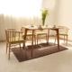 Nhà hàng đồ nội thất phòng ăn kết hợp hộ gia đình rắn gỗ bàn hình chữ nhật tối giản hiện đại Bắc Âu ghế giải trí Bộ đồ nội thất