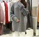 Dongdaemun 2018 mùa xuân và mùa thu áo len mới của phụ nữ phần dài của lỏng lỏng lẻo đáy áo triều đan đầm đầm nhún eo che bụng Váy eo cao