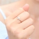 Phiên bản Hàn Quốc 12 12 chòm sao nữ mạ vàng hồng 18K bằng vàng titan đôi nhẫn chỉ số ngón tay nam và nữ mở nhẫn