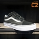 Vans OLD SKOOL os giày vải kẻ caro cổ điển màu đen và trắng xanh velcro VN0A3D29EO1 giày anta nữ Plimsolls