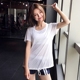 QTS thể thao nhanh chóng làm khô T-Shirt nữ lỏng lẻo lưới thoáng khí tập thể dục mặc thể thao ngắn tay yoga nửa tay chạy áo mùa hè áo thể thao nam có cổ Áo phông thể thao