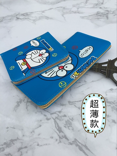 Doraemon Ding Ding Cat Cart Card кошелек аниме милые мужчины и женская молния длинная короткая студентка детей дети дети дети дети