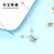 Chính hãng S925 sterling bạc nhỏ mắt cá chân nữ đột quỵ đào Hàn Quốc phiên bản đơn giản của sinh viên gợi cảm Sen chuyển hạt vòng chân nữ đẹp Vòng chân