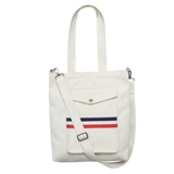 Шоппер, сумка на одно плечо, брендовый ремешок для сумки, вместительный и большой тканевый мешок, простой и элегантный дизайн, Южная Корея, в корейском стиле