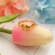 Nhẫn vàng vàng đồng xu dày mới mô phỏng nhẫn nữ 24K mạ vàng mờ một mũi tên đeo trái tim tình yêu nhẫn vàng