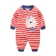 Baby cộng nhung jumpsuit nhung ấm áp nam nữ mùa thu đông 0-6 tháng cotton 3 dày ấm áp quần áo ấm romper body giả vest cộc tay bé trai Áo liền quần