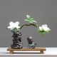 Nhà sư nhỏ Zen đồ trang trí hậu hiện đại nghiên cứu trang trí retro kệ cổ non bộ new phong cách Trung Quốc tre Nhật Bản thủ công mỹ nghệ Trang trí nội thất