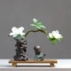 Nhà sư nhỏ Zen đồ trang trí hậu hiện đại nghiên cứu trang trí retro kệ cổ non bộ new phong cách Trung Quốc tre Nhật Bản thủ công mỹ nghệ