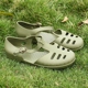 Nhập khẩu Việt Nam Wentu Dép của Nam Giới Cao Su Trượt Retro Cổ Điển Vintage Retro Vintage Quân Đội Dép Bao Đầu Giày Sandal