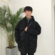 Nhỏ ở lại ~ Hàn Quốc phiên bản của phần dài của người đàn ông bông lỏng trùm đầu độn áo vài túi lớn dụng cụ áo áo jacket nam Trang phục Couple