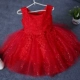 Mùa xuân và Mùa Thu Trẻ Em Dresses Cô Gái Sinh Nhật Công Chúa Váy Hoa Trẻ Em Wedding Dresses Trẻ Em Trang Phục Màu Đỏ Tutu Váy trẻ em